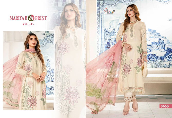 Mariya B Mprint Vol 17 By Shree Embroidery Cotton Pakistani Suits Wholesale Online
